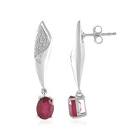 Madagascar Ruby Silver Earrings (de Melo)