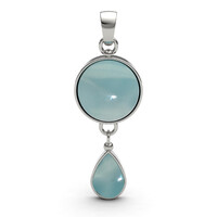Larimar Silver Pendant