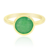 Green Jade Silver Ring