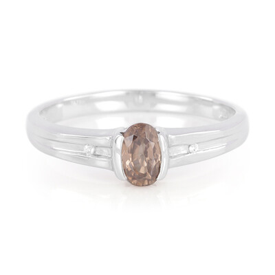 Cinnamon Zircon Silver Ring