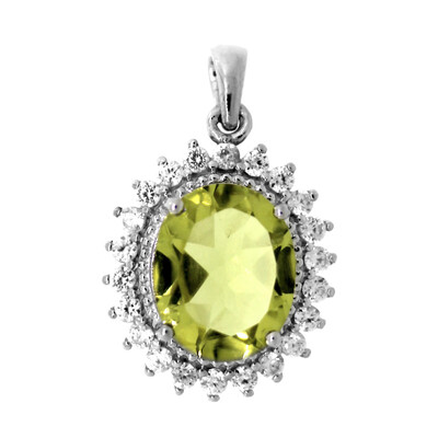 Ouro Verde Quartz Silver Pendant