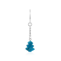 Neon Blue Apatite Key ring