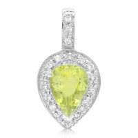 Cuprian Tourmaline Silver Pendant
