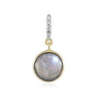 9K Green Maniry Labradorite Gold Pendant