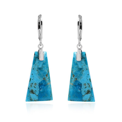 Kingman Blue Mojave Turquoise Silver Earrings (Faszination Türkis)
