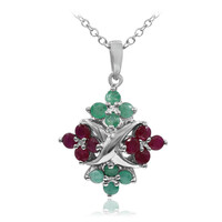 Ruby Silver Necklace