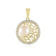 9K White Freshwater Pearl Gold Pendant (Ornaments by de Melo)