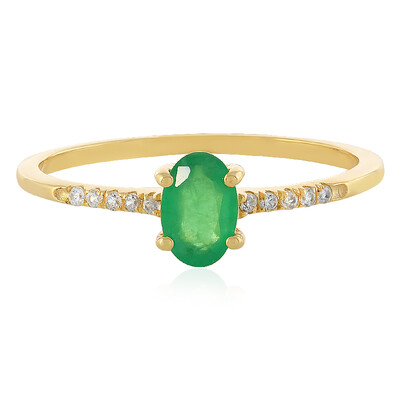 9K Zambian Emerald Gold Ring