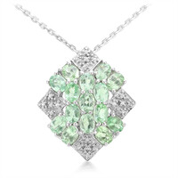 Brazilian Paraiba Tourmaline Silver Necklace