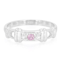 Unheated Ceylon Purple Sapphire Silver Ring