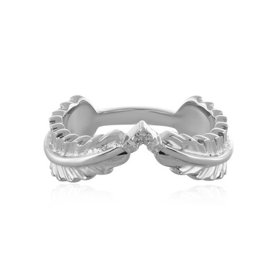 I3 (J) Diamond Silver Ring