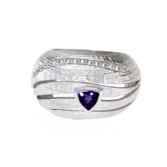 Zambian Amethyst Silver Ring