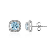 Sky Blue Topaz Silver Earrings