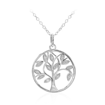 I3 (I) Diamond Silver Necklace