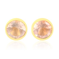Rose Quartz Silver Earrings
