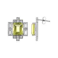 Lemon Quartz Silver Earrings