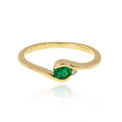 9K Colombian Emerald Gold Ring