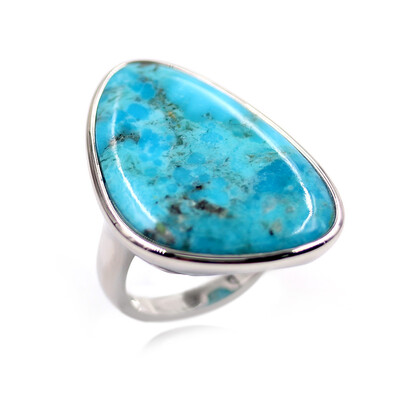Kingman Blue Mojave Turquoise Silver Ring (Faszination Türkis)