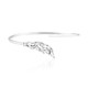 White Topaz Silver Bangle