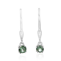Chrome Apatite Silver Earrings