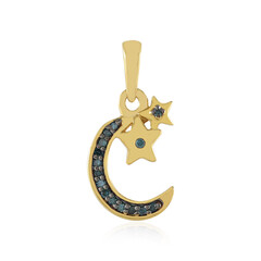 SI1 Blue Diamond Silver Pendant