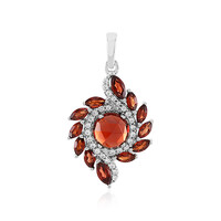 Mozambique Garnet Silver Pendant
