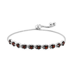 Garnet Silver Bracelet