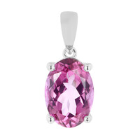 Pink Topaz Silver Pendant