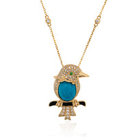14K Turquoise Gold Necklace (CIRARI)