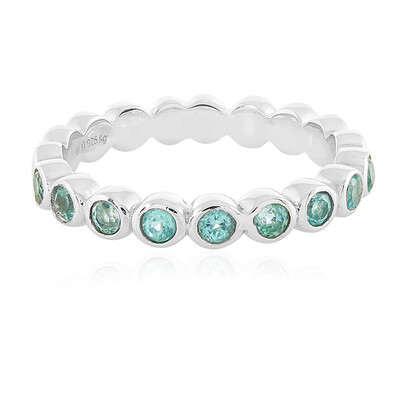 Blue Apatite Silver Ring