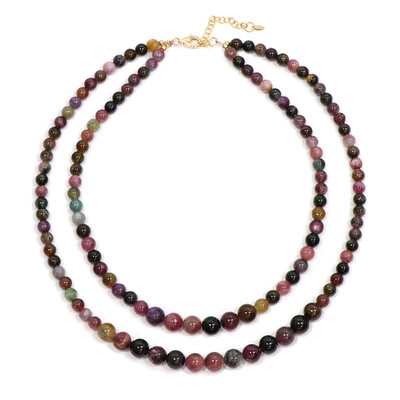 Fancy Tourmaline Silver Necklace