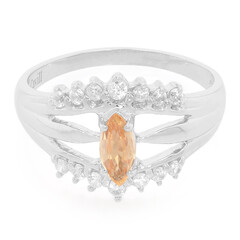 Padparadscha Sapphire Silver Ring