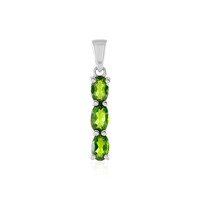 Russian Diopside Silver Pendant