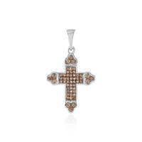 Brown Zircon Silver Pendant