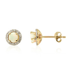 9K Welo Opal Gold Earrings