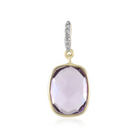 9K Rose de France Amethyst Gold Pendant