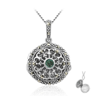 Emerald Silver Necklace