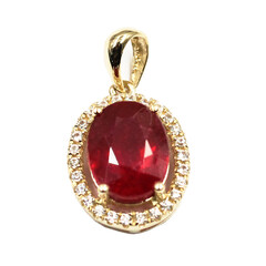 9K Mozambique Ruby Gold Pendant