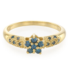 Fancy Diamond Silver Ring