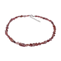 Strawberry Quartz Silver Necklace