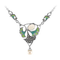 White Opal Silver Necklace