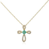 14K AAA Zambian Emerald Gold Necklace (CIRARI)