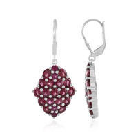 Rhodolite Silver Earrings