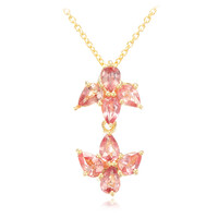 18K Unheated Padparadscha Sapphire Gold Necklace (AMAYANI)