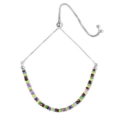 Fancy Sapphire Silver Bracelet
