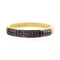 I4 Red Diamond Silver Ring