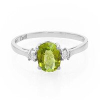 Cuprian Tourmaline Silver Ring