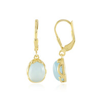 Blue Chalcedony Silver Earrings