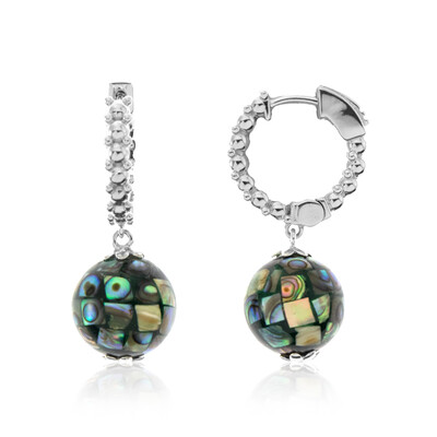 Abalone Shell Silver Earrings (Dallas Prince Designs)