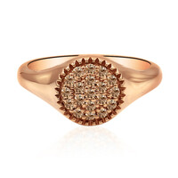 9K SI1 Argyle Rose De France Diamond Gold Ring